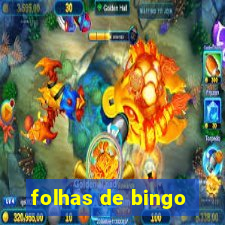 folhas de bingo