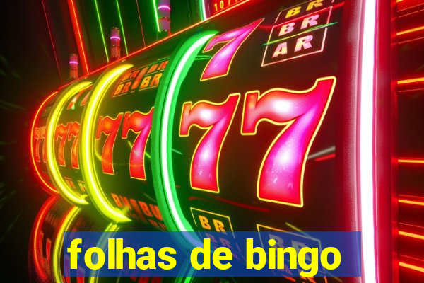 folhas de bingo