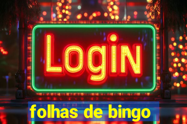 folhas de bingo