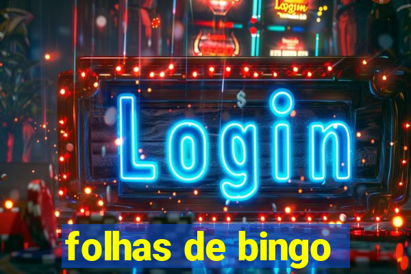 folhas de bingo