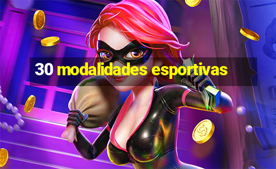 30 modalidades esportivas