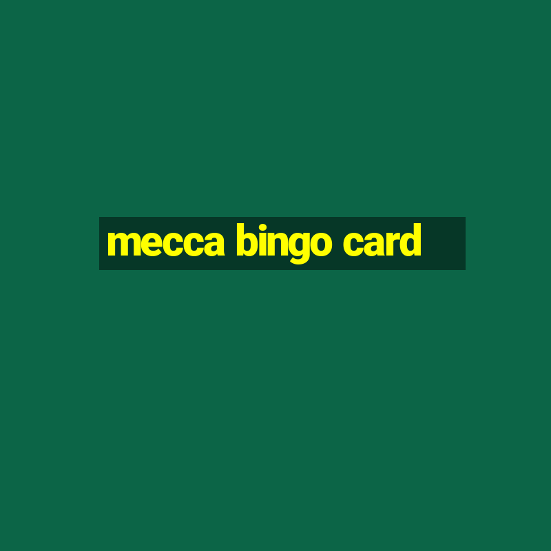 mecca bingo card