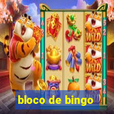 bloco de bingo