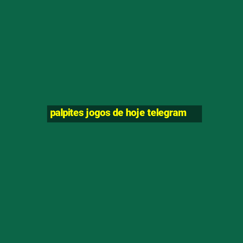 palpites jogos de hoje telegram