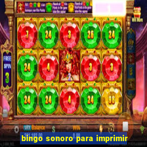 bingo sonoro para imprimir