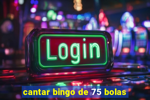 cantar bingo de 75 bolas