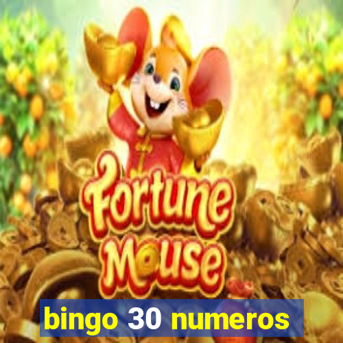 bingo 30 numeros