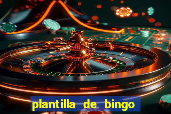 plantilla de bingo para editar