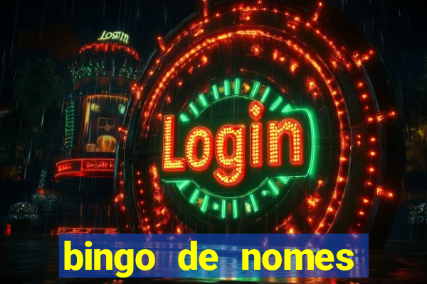 bingo de nomes educa??o infantil