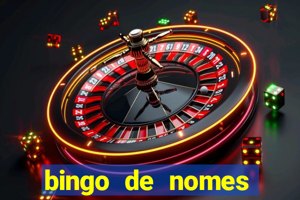 bingo de nomes educa??o infantil