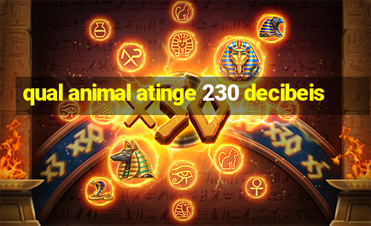 qual animal atinge 230 decibeis