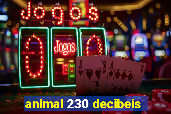 animal 230 decibeis