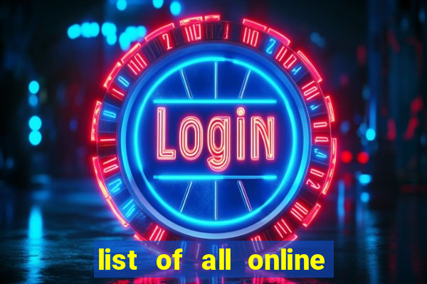 list of all online bingo sites