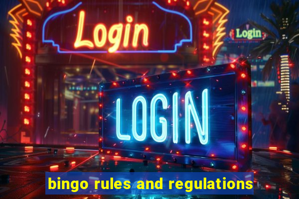 bingo rules and regulations