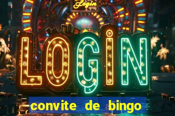 convite de bingo para editar