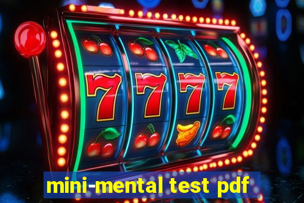 mini-mental test pdf