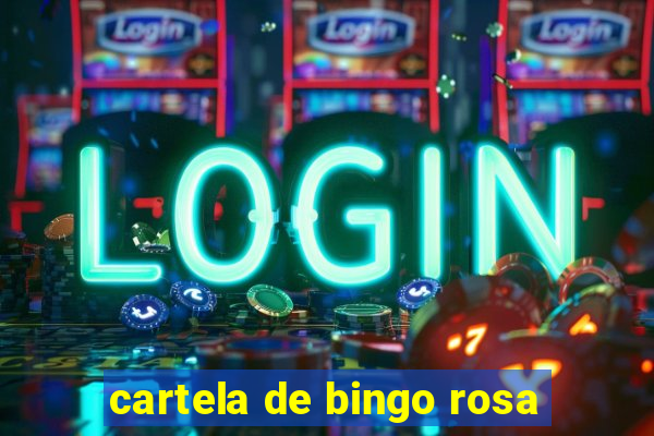 cartela de bingo rosa