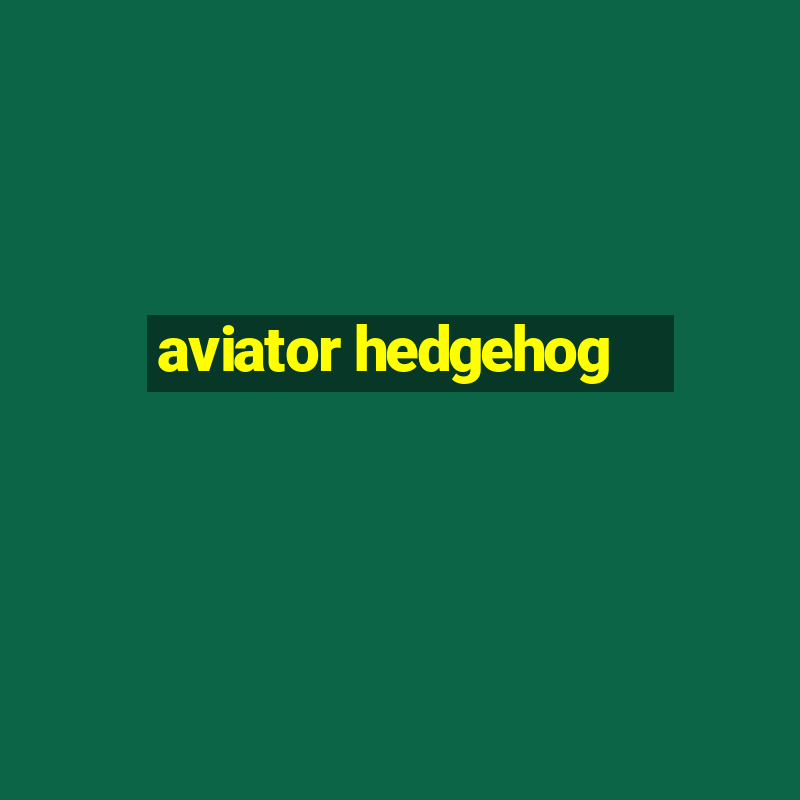 aviator hedgehog