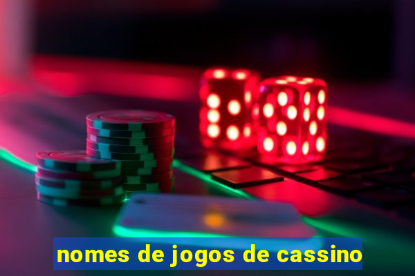 nomes de jogos de cassino