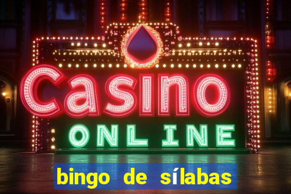 bingo de sílabas complexas para imprimir