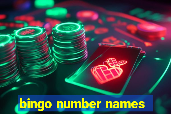 bingo number names