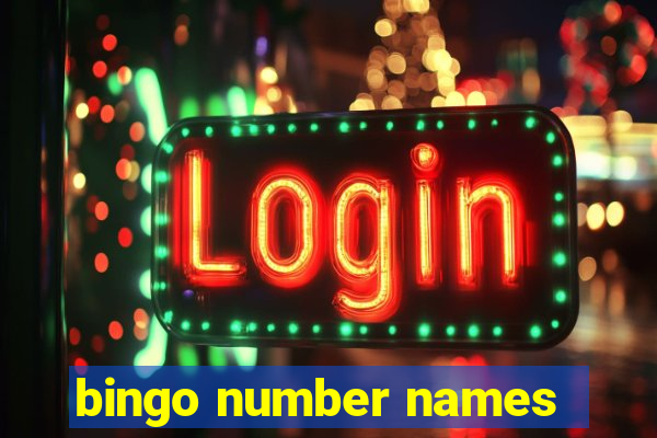 bingo number names