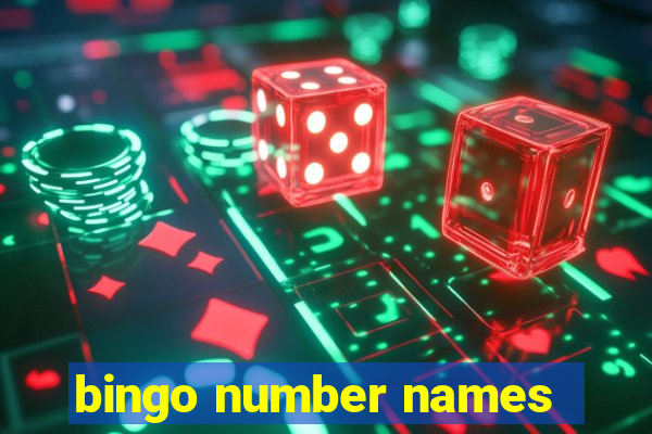 bingo number names