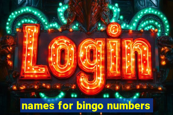 names for bingo numbers