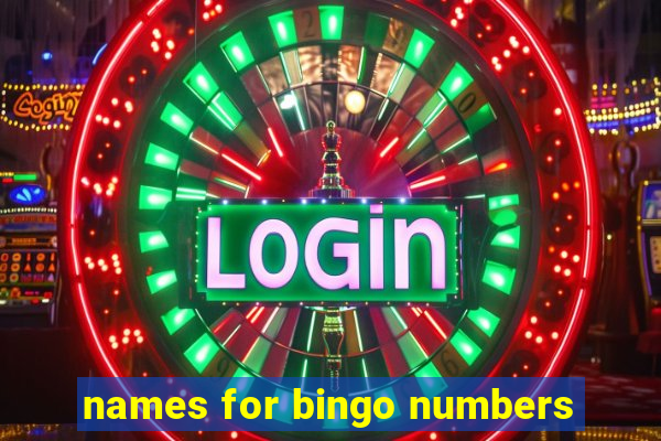 names for bingo numbers