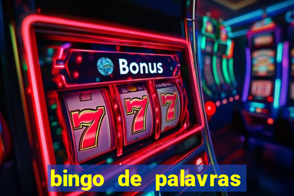 bingo de palavras 3 ano