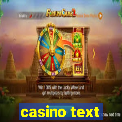 casino text