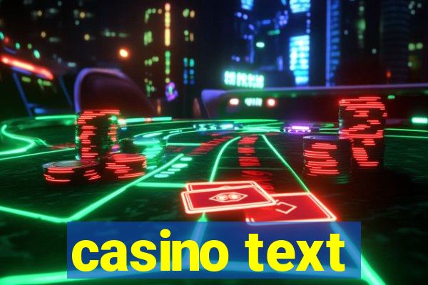 casino text