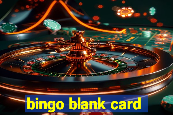 bingo blank card