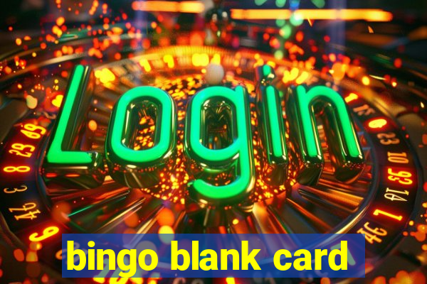 bingo blank card