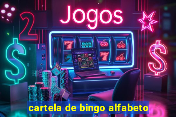 cartela de bingo alfabeto