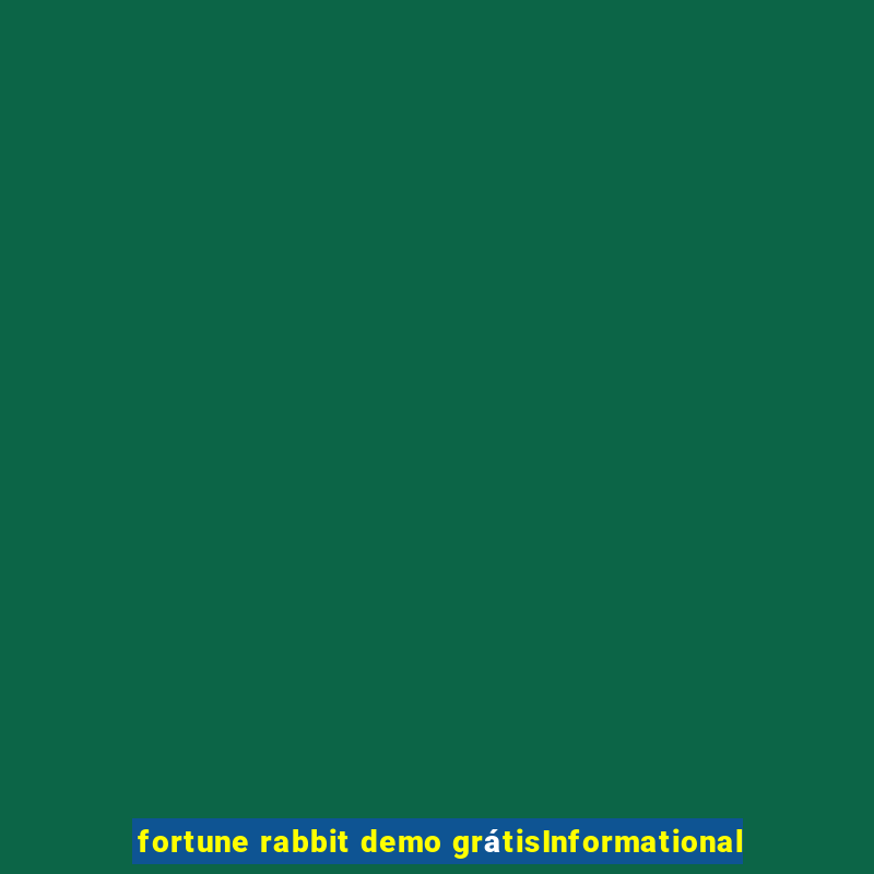 fortune rabbit demo grátisInformational