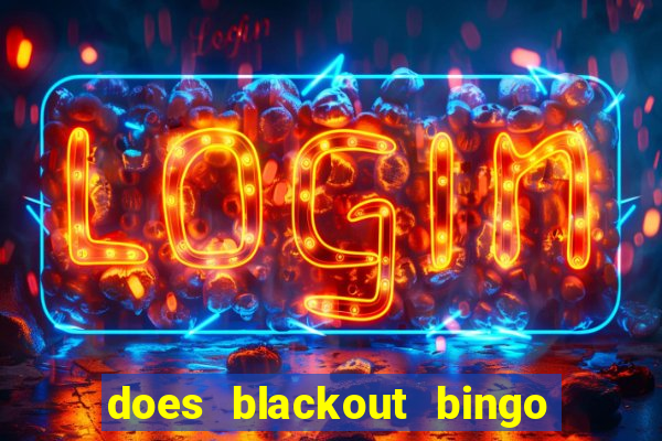 does blackout bingo really pay