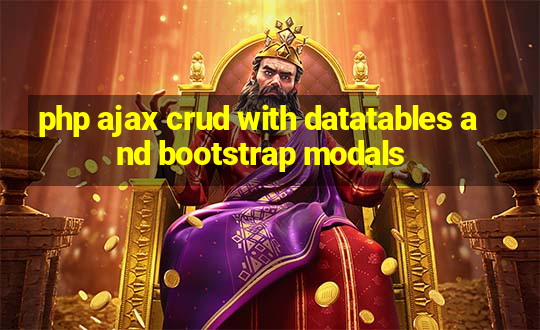 php ajax crud with datatables and bootstrap modals