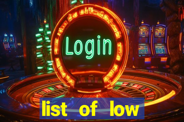 list of low variance slot machines