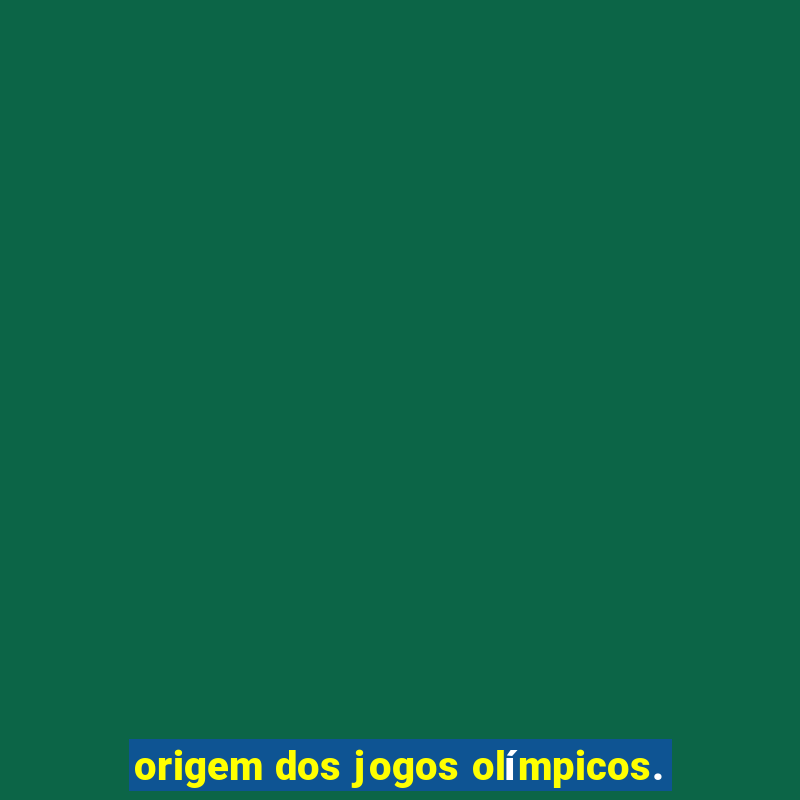 origem dos jogos olímpicos.