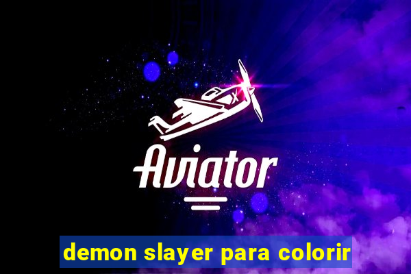 demon slayer para colorir