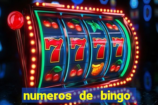 numeros de bingo del 1 al 75