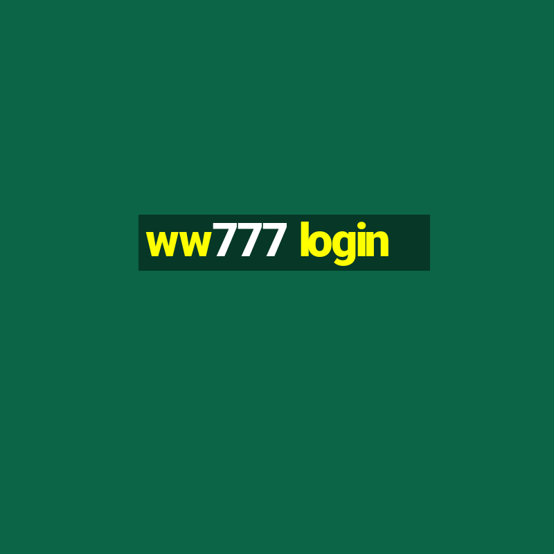 ww777 login