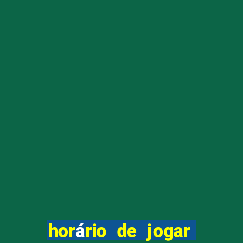 horário de jogar fortune rabbit