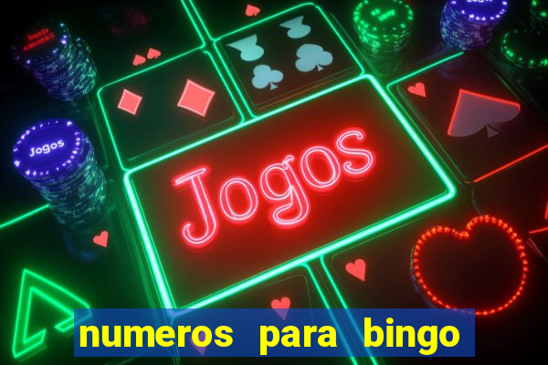 numeros para bingo de 1 a 90