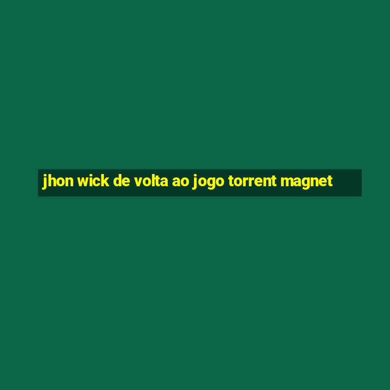 jhon wick de volta ao jogo torrent magnet