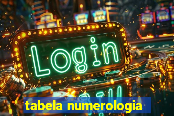 tabela numerologia