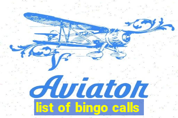 list of bingo calls