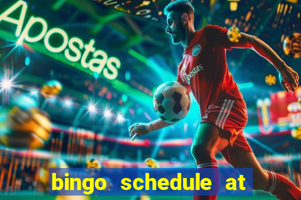 bingo schedule at mohegan sun