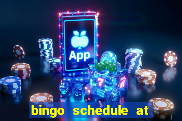 bingo schedule at mohegan sun